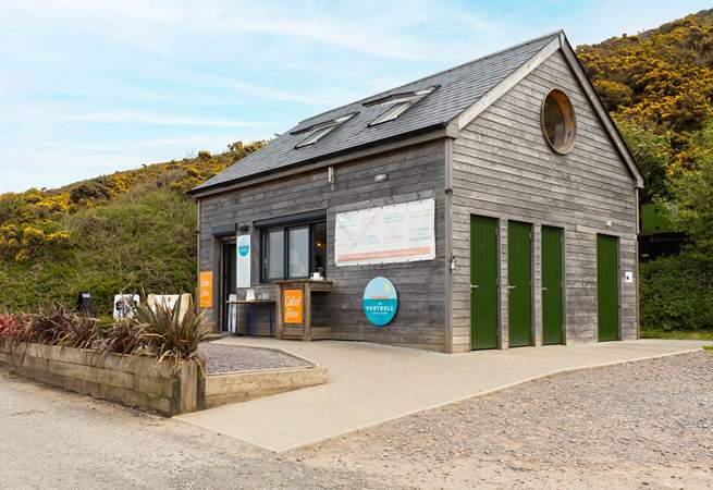 The Porthole coffee shop is a must, with the beach to the front and Exmoor behind, one minute you can be watching a surfer and the next an Exmoor pony.