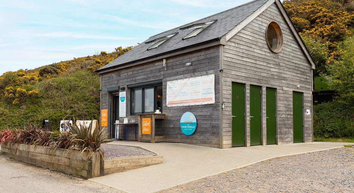 The Porthole coffee shop is a must, with the beach to the front and Exmoor behind, one minute you can be watching a surfer and the next an Exmoor pony.