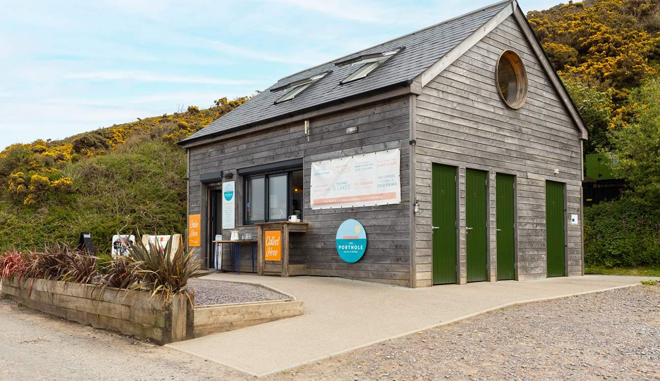 The Porthole coffee shop is a must, with the beach to the front and Exmoor behind, one minute you can be watching a surfer and the next an Exmoor pony.