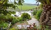 From the top patio, head down through the tropical garden to the lower terrace. - Thumbnail Image