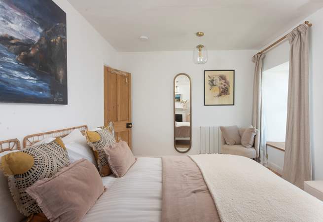 Bedroom 1, so stylish with sea views.