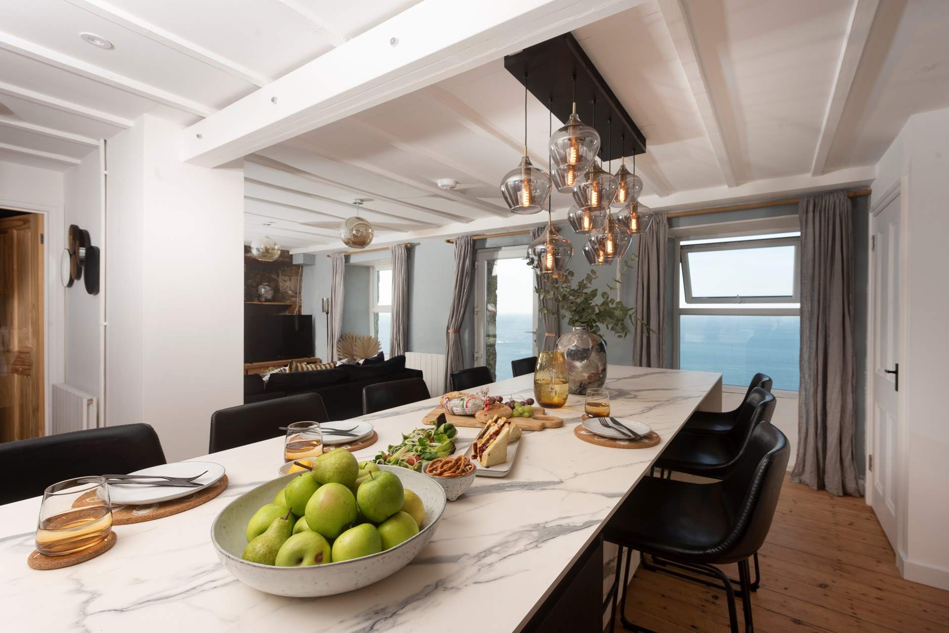 The open plan living area is simply stunning.