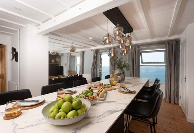 The open plan living area is simply stunning.