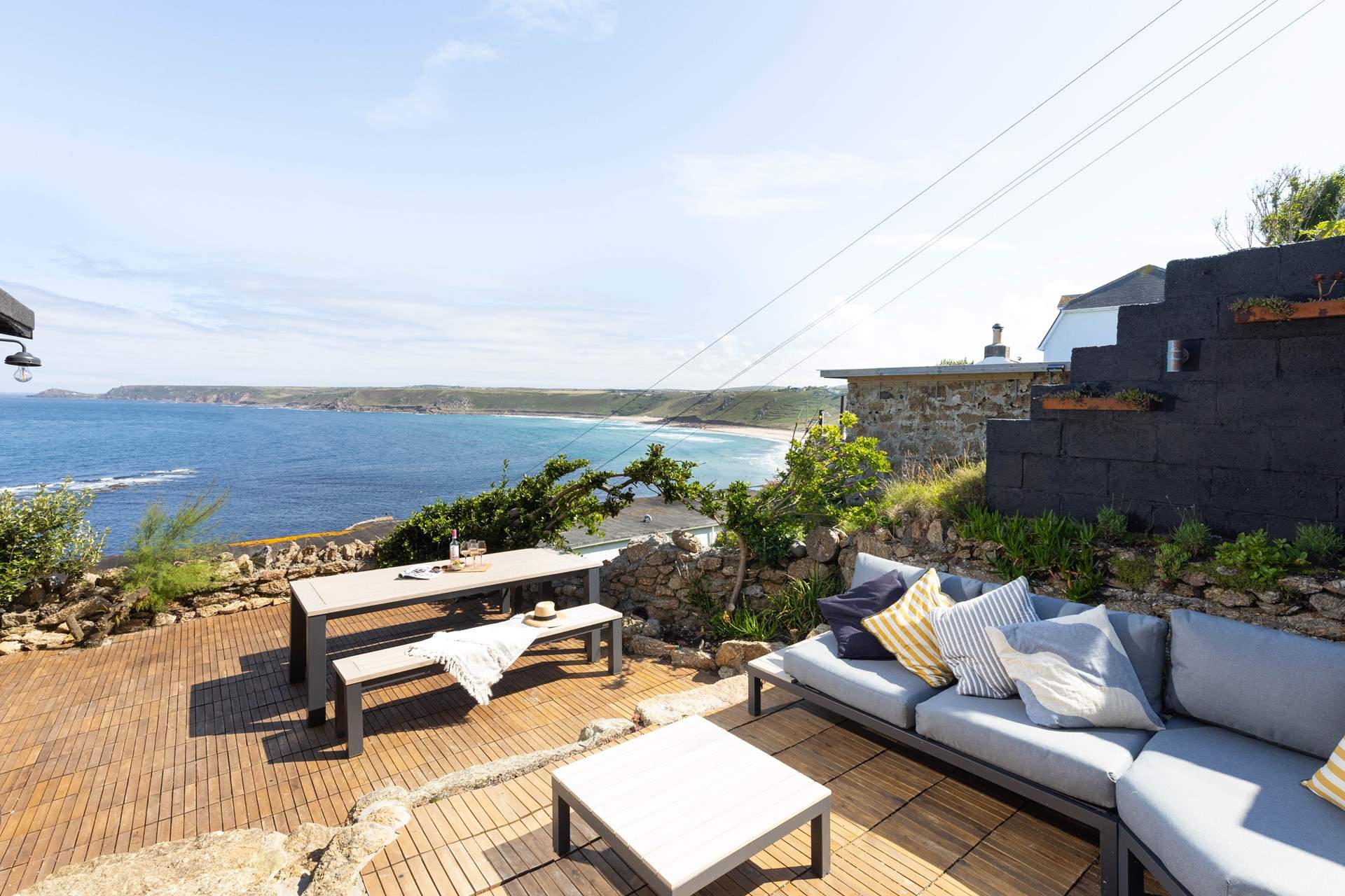 Peter's Cottage, the terrace with a view.