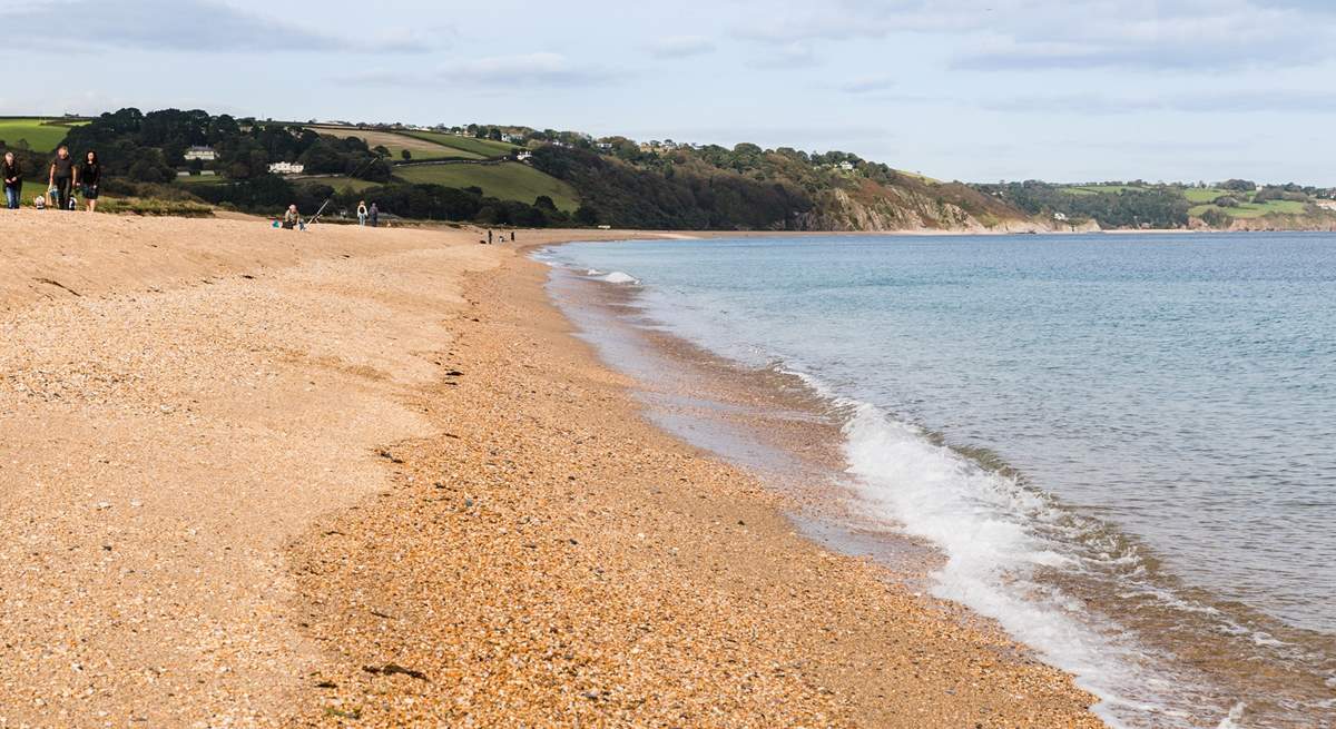 The golden shoreline at Slapton Sands.