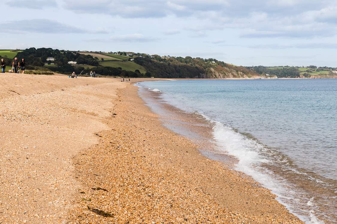 The golden shoreline at Slapton Sands.