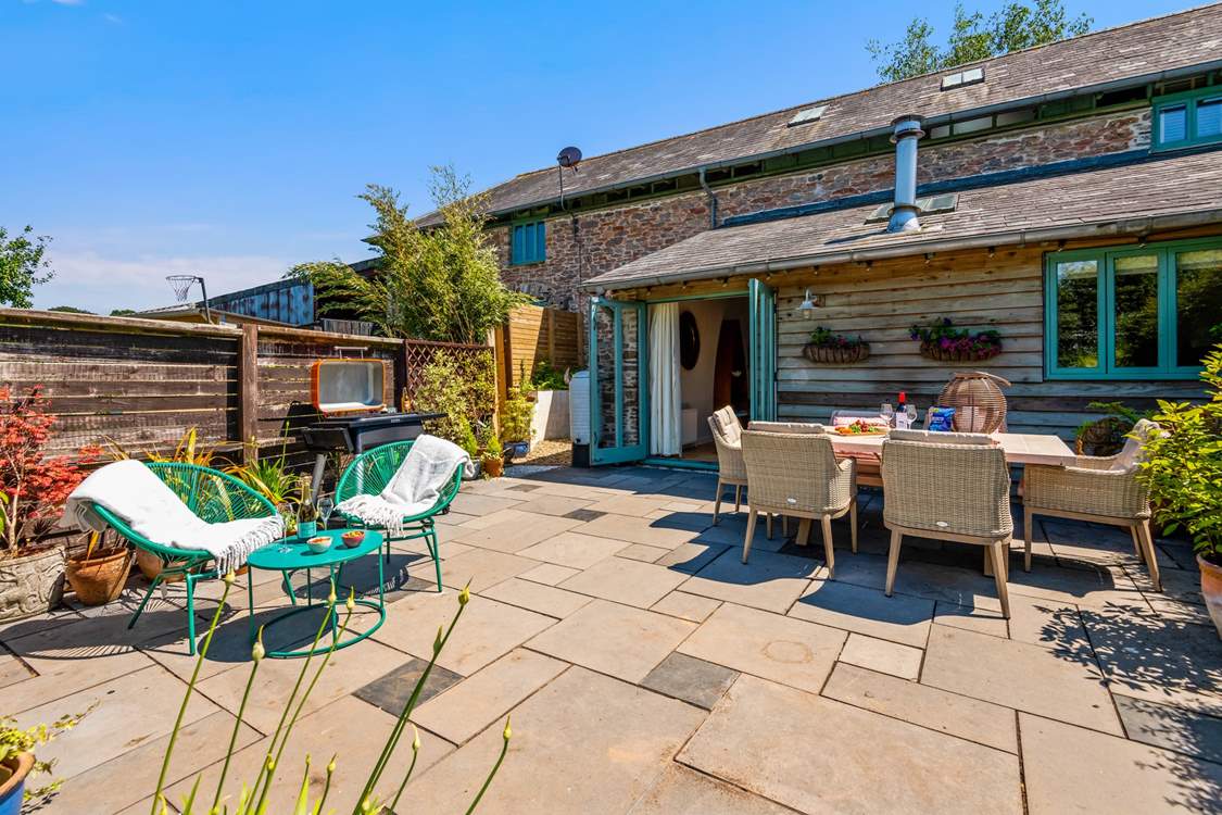 What a fabulous area to enjoy the sun, especially as this beautiful patio is a real sun-trap.