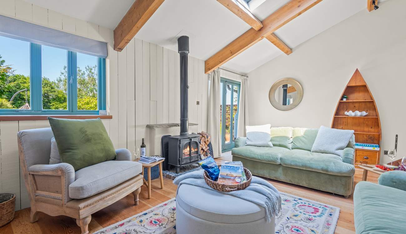 What a glorious room, which leads out onto an equally glorious patio-area.