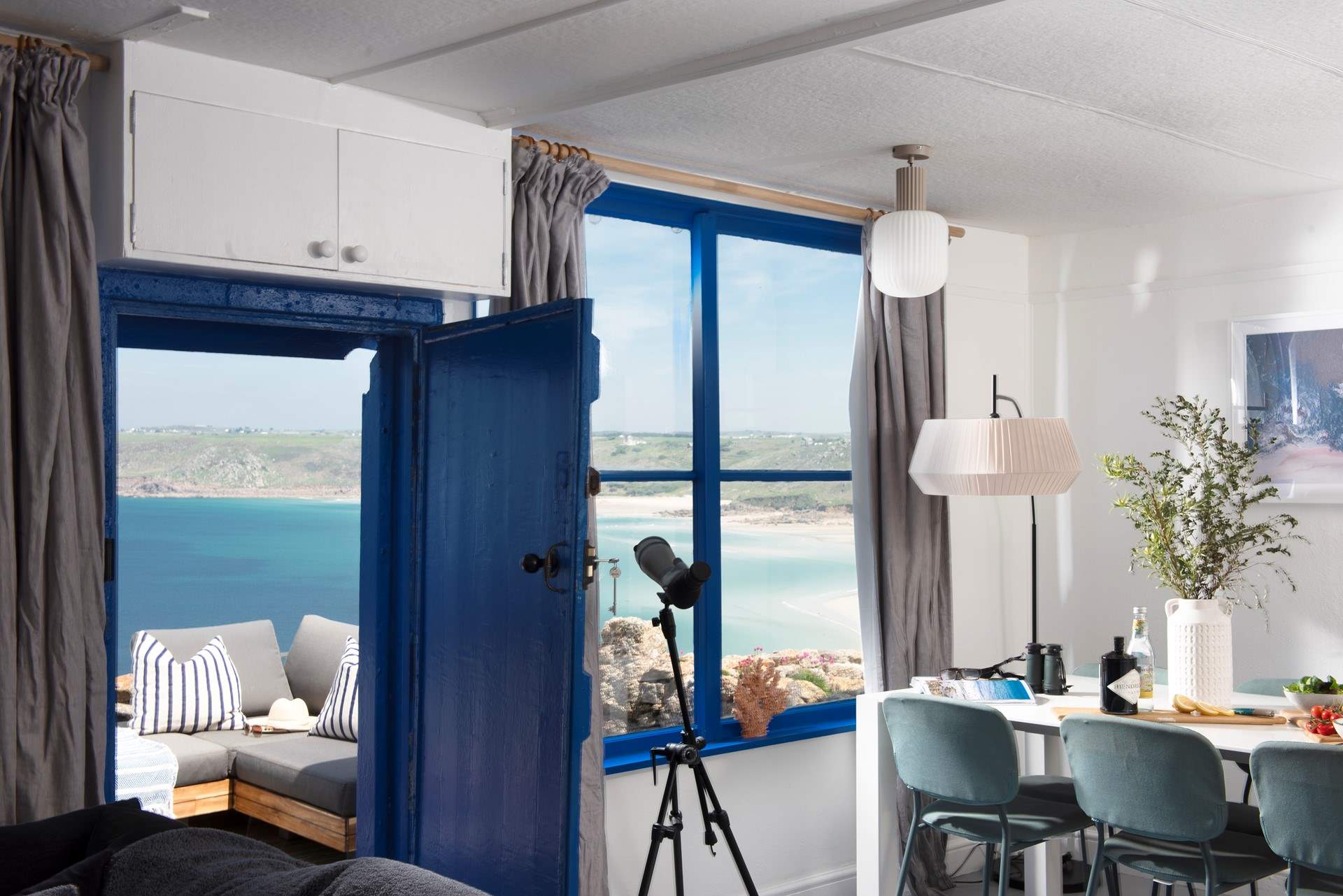 Spot the wildlife through the cottage telescope.