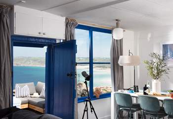 Spot the wildlife through the cottage telescope.