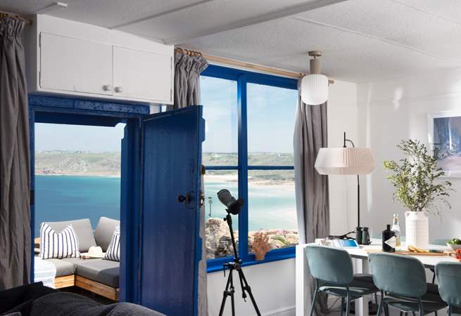 Spot the wildlife through the cottage telescope.