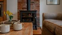 Creature comforts and a wonderful fire for cosy times.
