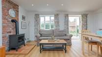 The French doors open straight out to your private terrace and garden and really do bring the outside in.