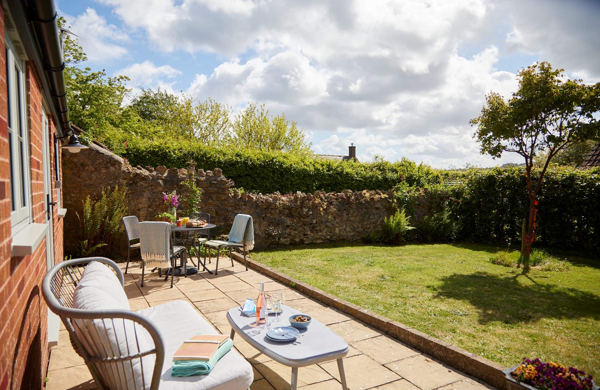 All with a lovely view over the pretty garden.