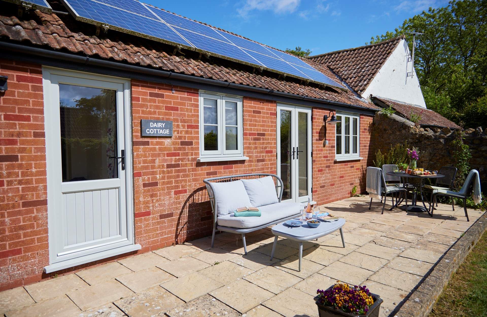 Welcome to The Dairy. A spacious and lovingly created single storey cottage with a stunning private garden and terrace. Next door, The Granary, is also available to book.