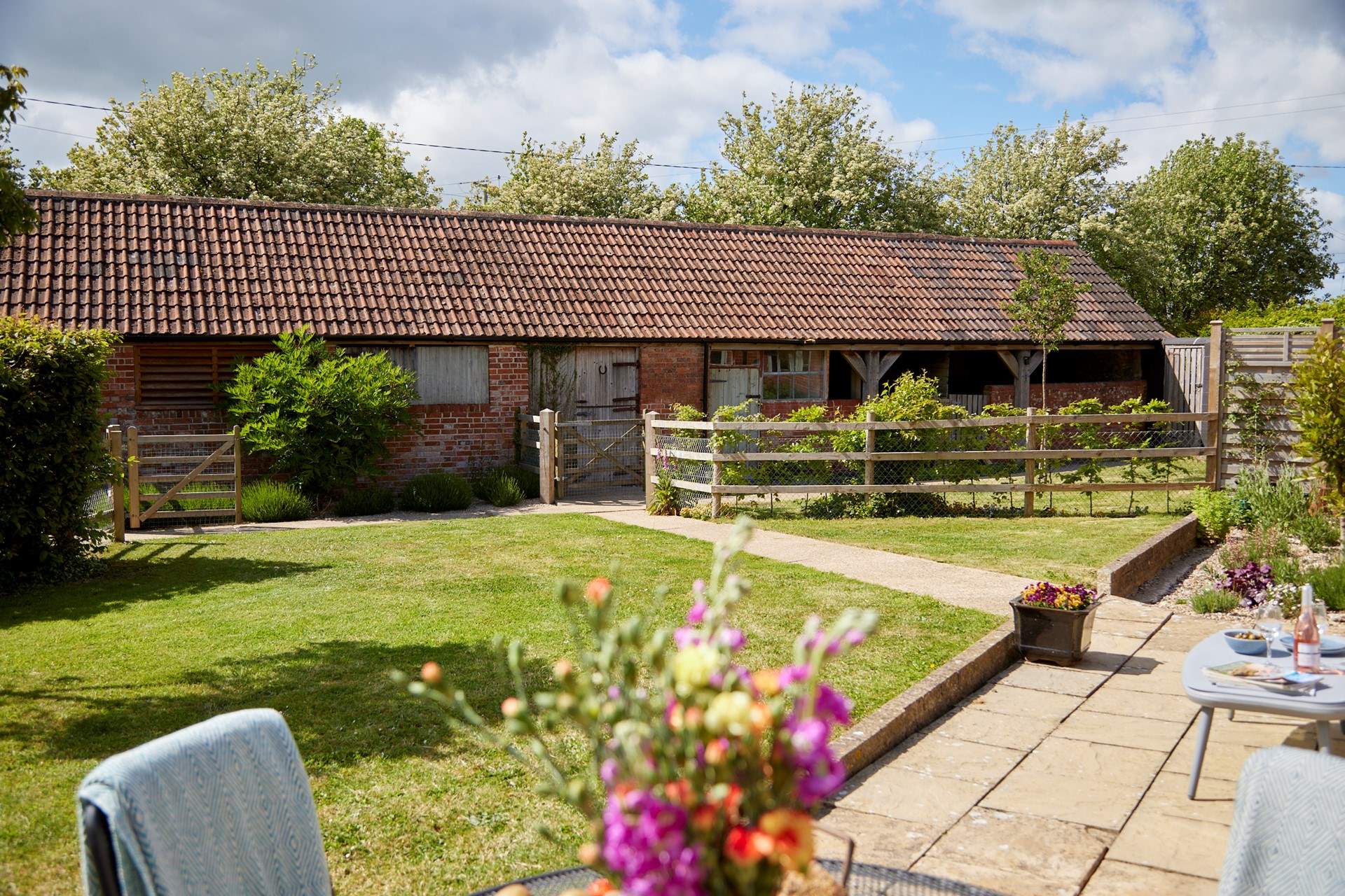 The stunning private garden and terrace, all carefully separated from The Granary next-door.