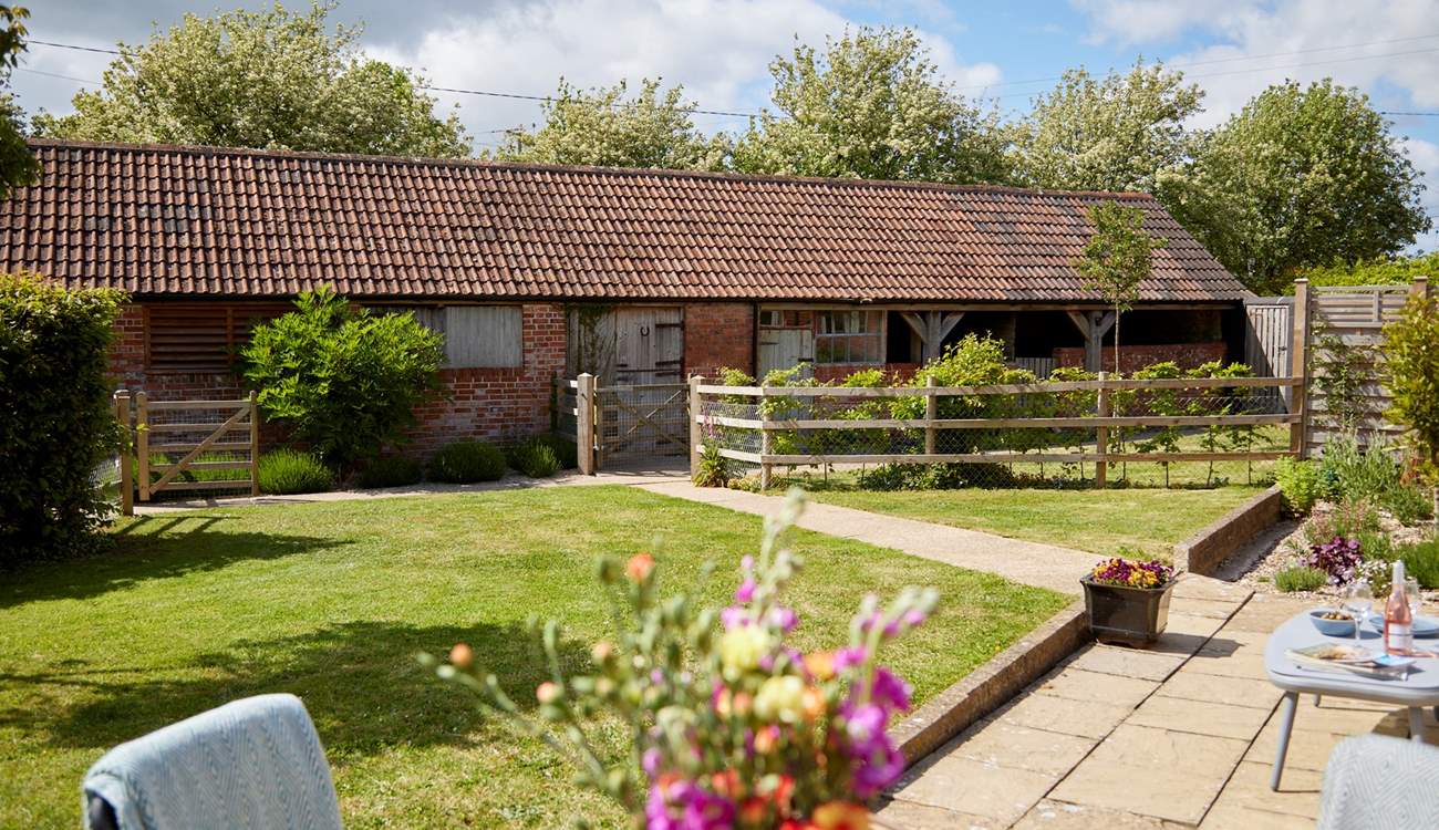 The stunning private garden and terrace, all carefully separated from The Granary next-door.