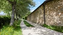 Even the driveway is its own rural experience!
