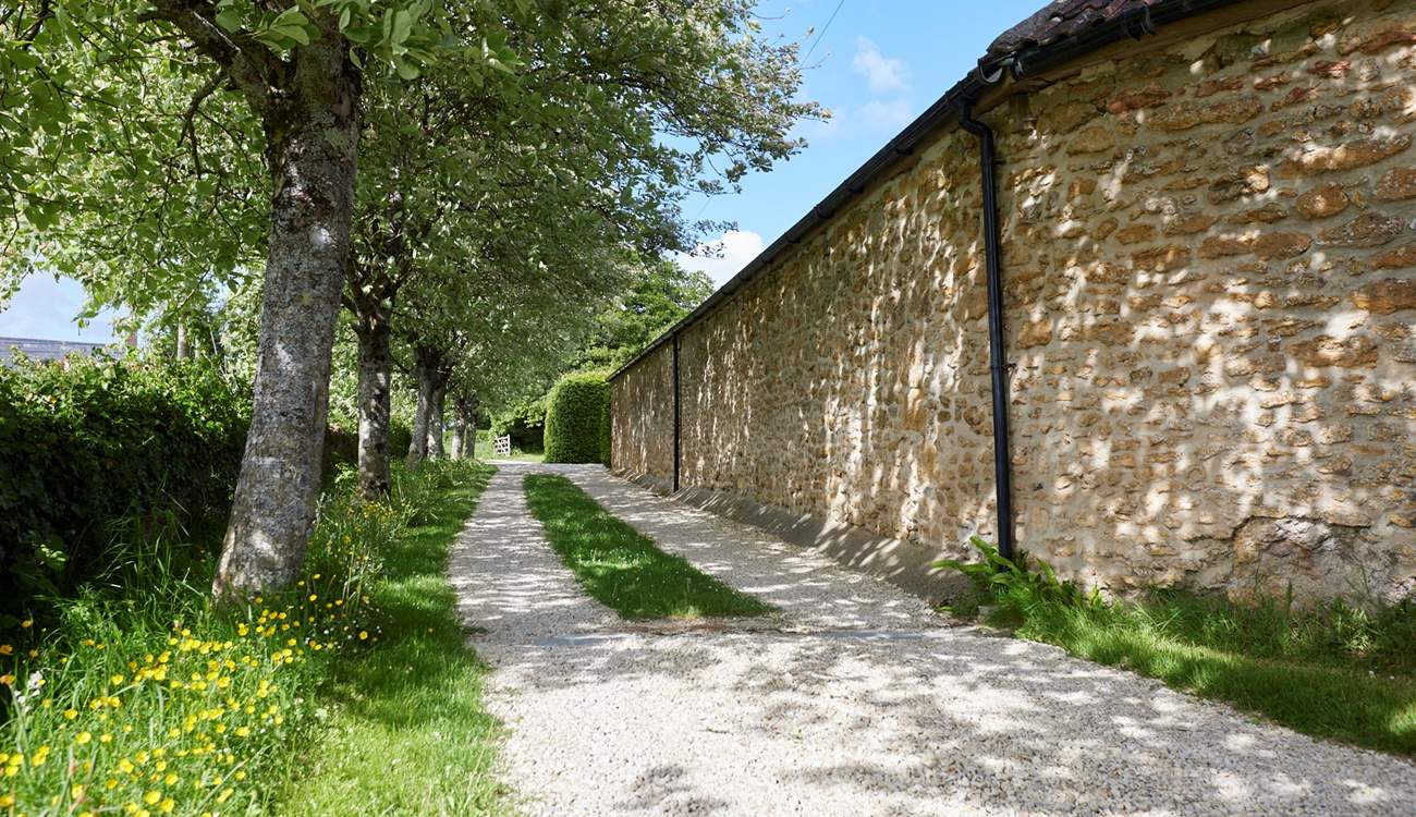 Even the driveway is its own rural experience!