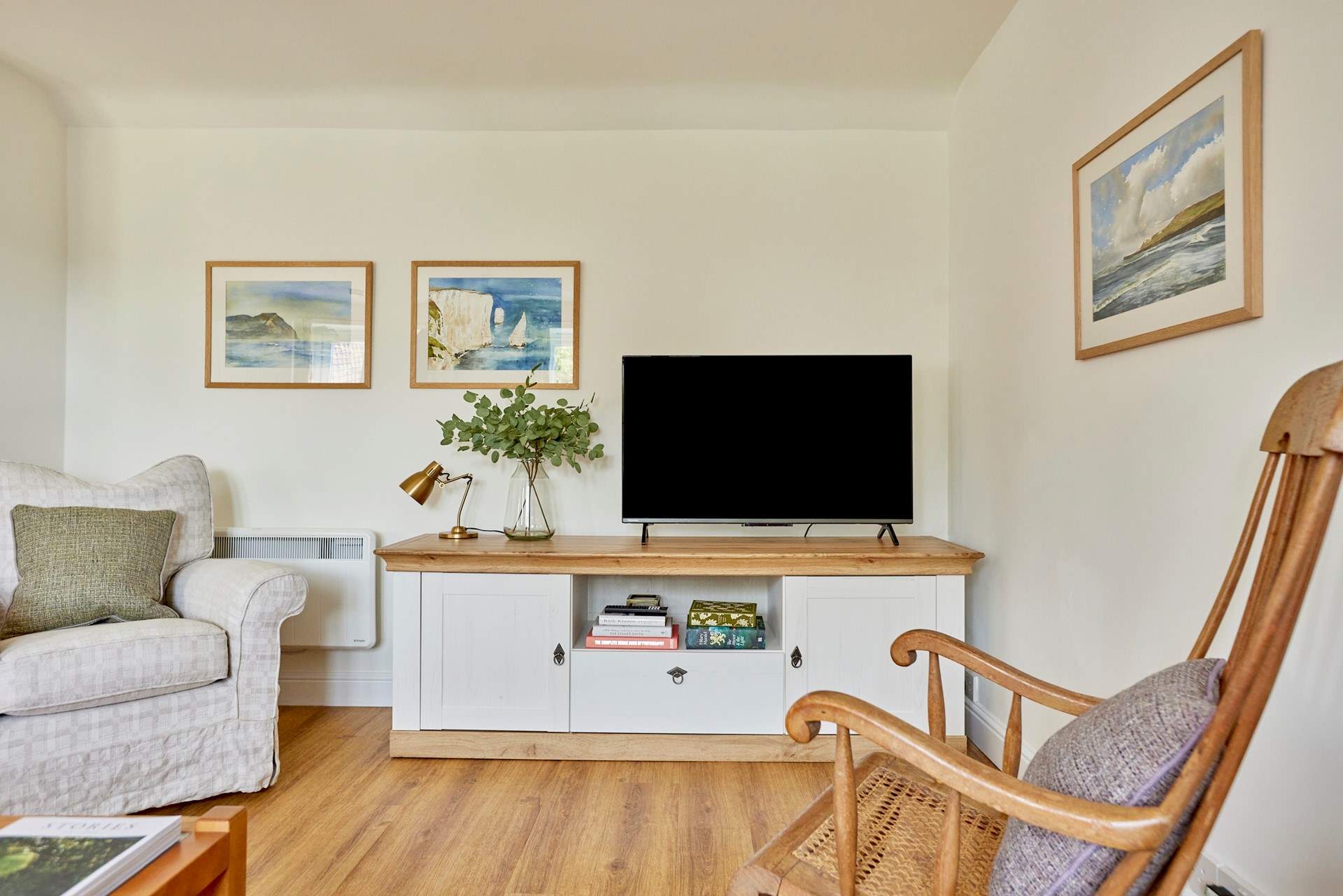 Carefully curated furnishings are a lovely example of vintage and contemporary styling.