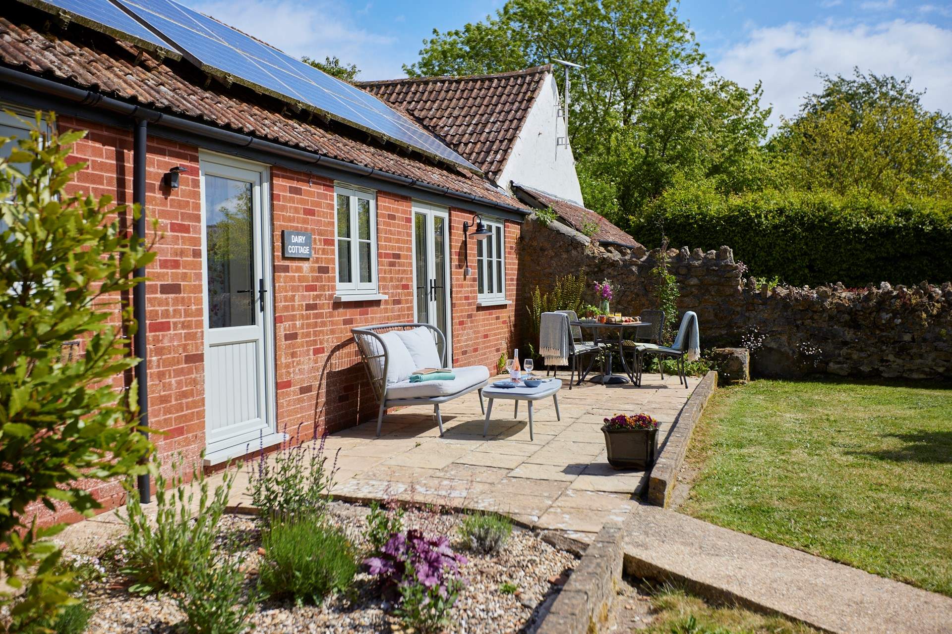 The sunny and private terrace is a particularly special place to socialise and while away the hours...
