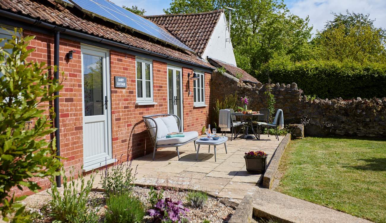 The sunny and private terrace is a particularly special place to socialise and while away the hours...