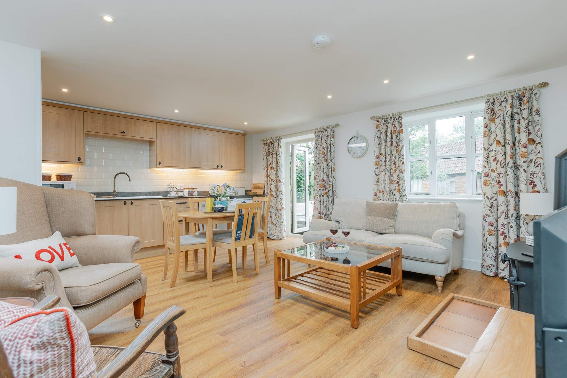 Enjoy time together in the open plan space.