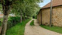 A view of the driveway which is well maintained.