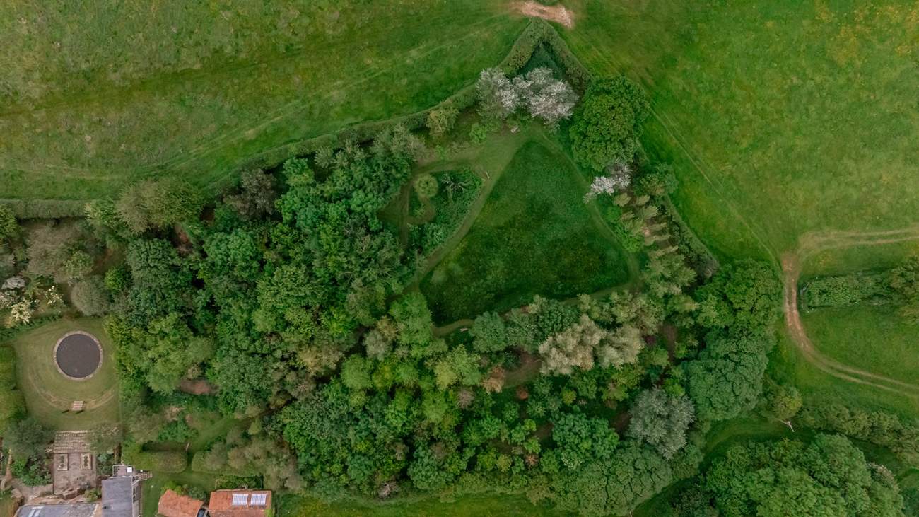 Two acres of woodland and wildflower area to explore.