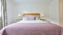 This sumptuous king size bed and the wonderful peace and quiet make for a blissful nights rest...