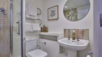 A peek at the lovely shower room to compliment the en-suite bathroom.