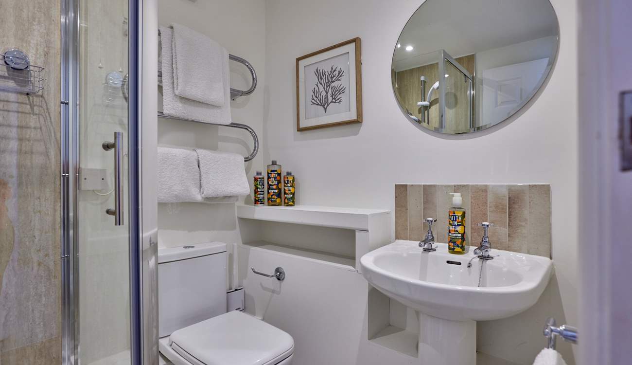 A peek at the lovely shower room to compliment the en-suite bathroom.