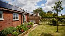 The garden and terrace are neatly separated from The Dairy next-door but also have a connection via a small gate should you be staying as a larger group across both properties.