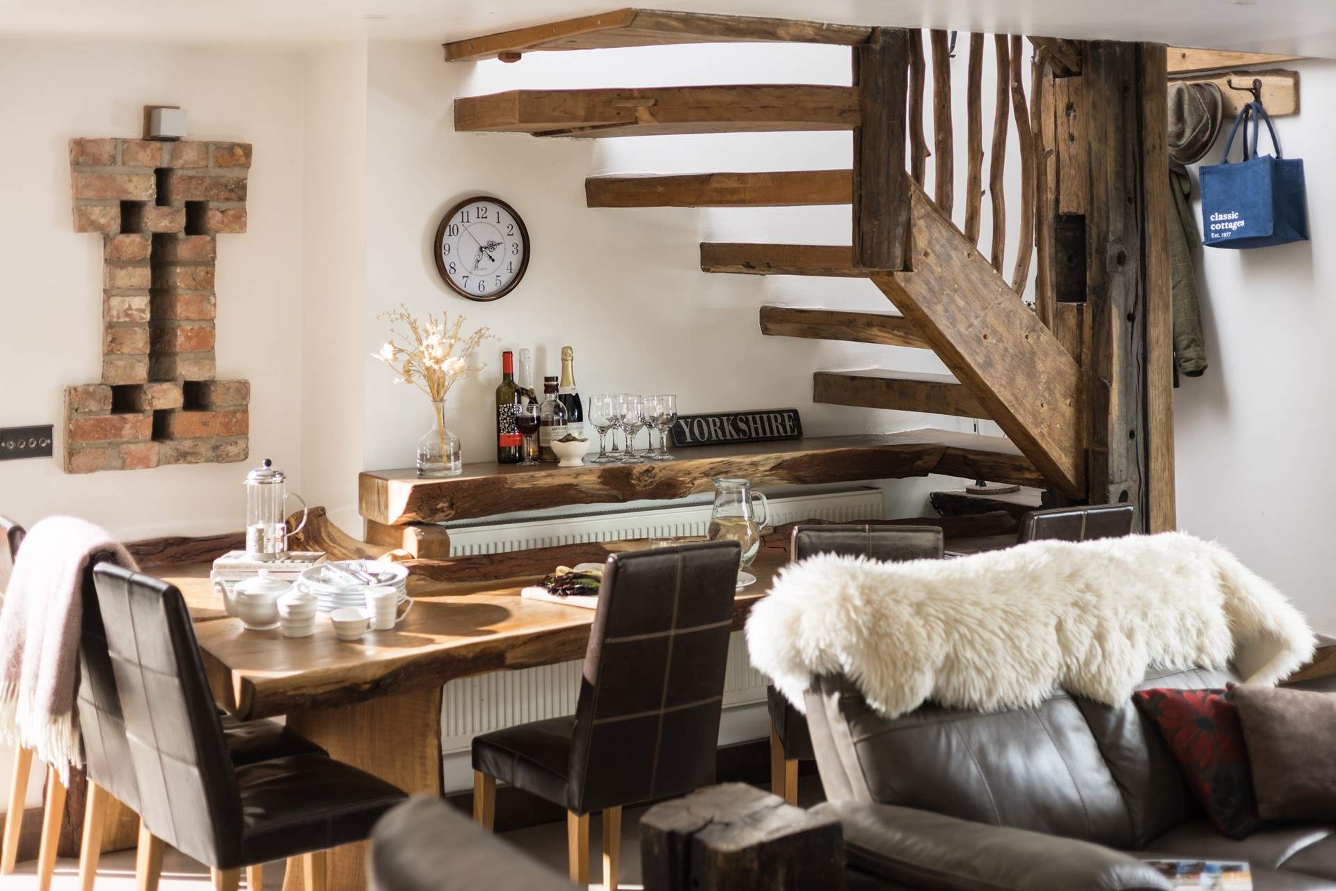 The unique design features are everywhere in this cottage.