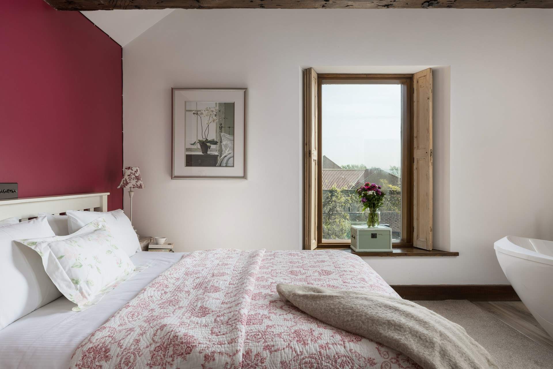 The sunlight streams in