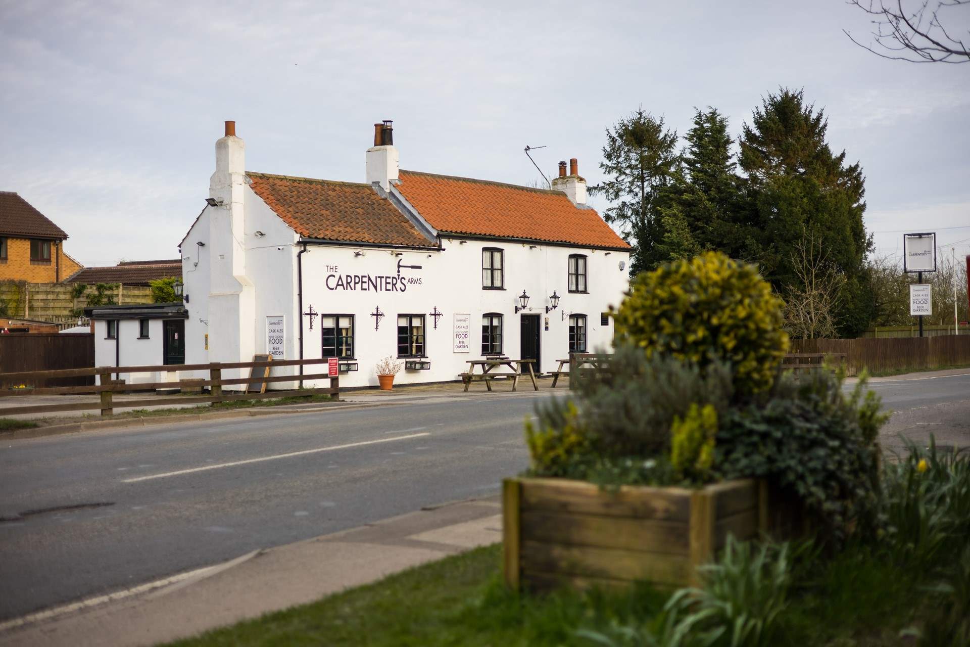Not far to walk for a drink and a lovely Yorkshire meal.