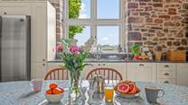 Even the washing up can be a pleasure with such magnificent countryside views.