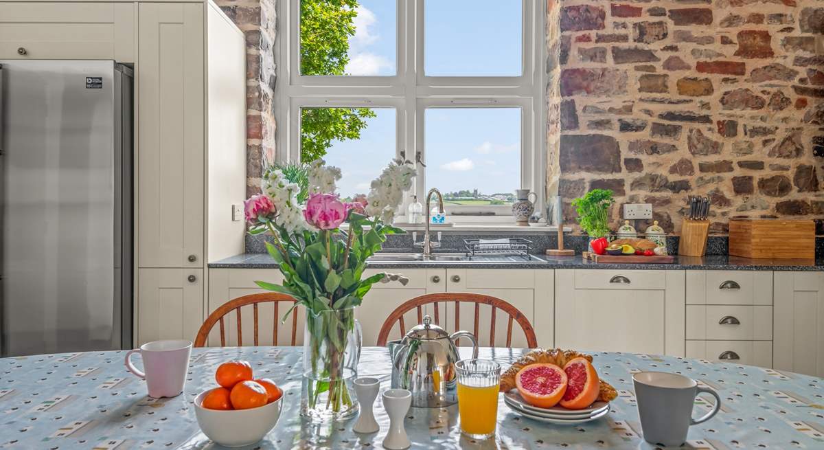 Even the washing up can be a pleasure with such magnificent countryside views.