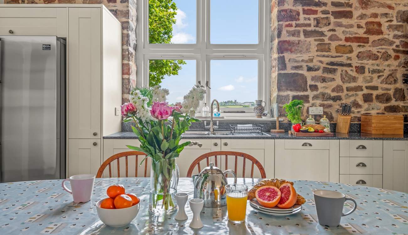 Even the washing up can be a pleasure with such magnificent countryside views.