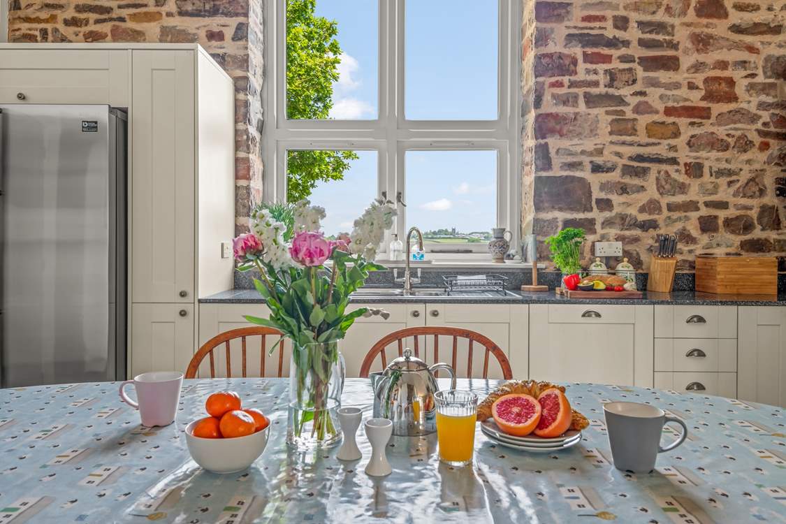 Even the washing up can be a pleasure with such magnificent countryside views.