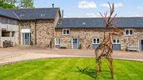 Welcome to the beautiful Tembridge House, with the front door seen here on the left of the picture.