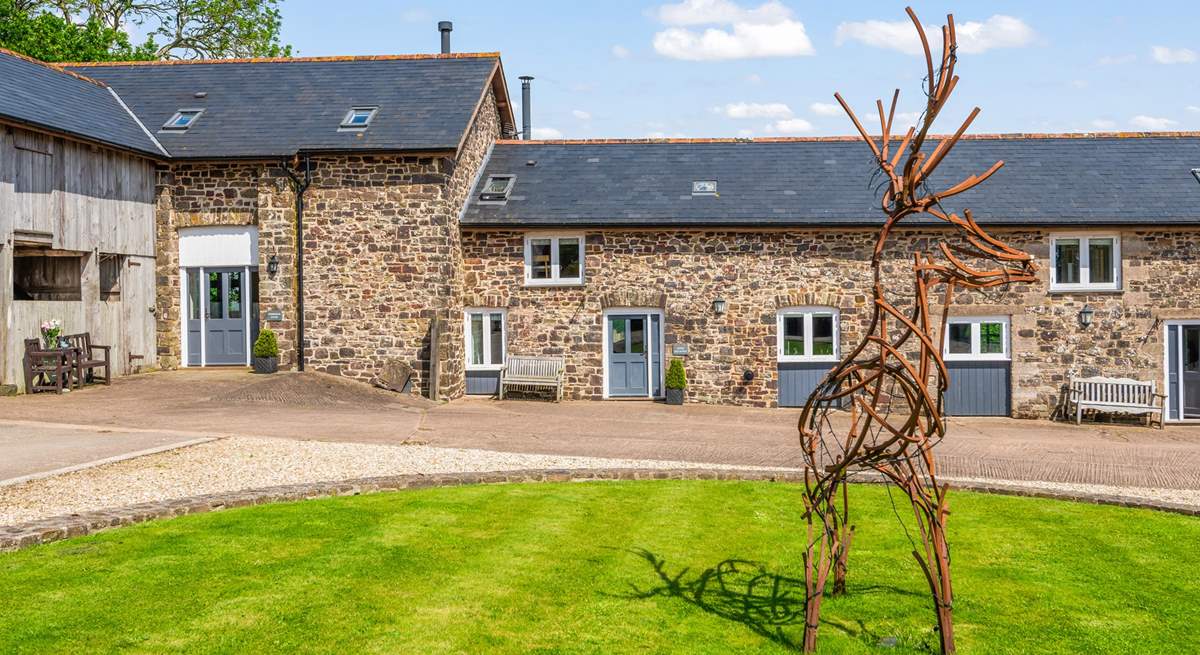 Welcome to the beautiful Tembridge House, with the front door seen here on the left of the picture.