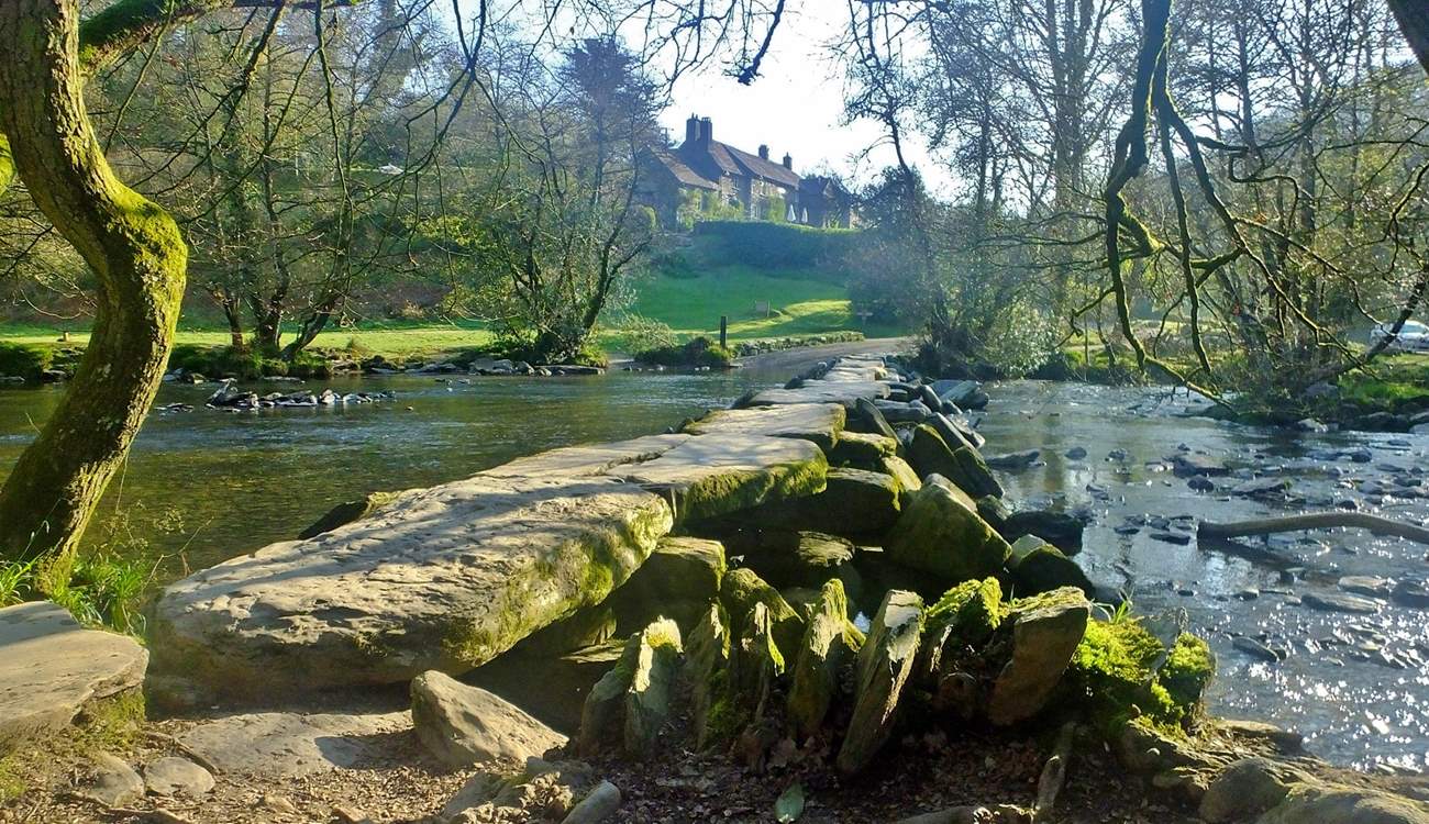 The enchanting Tarr Steps on Exmoor.