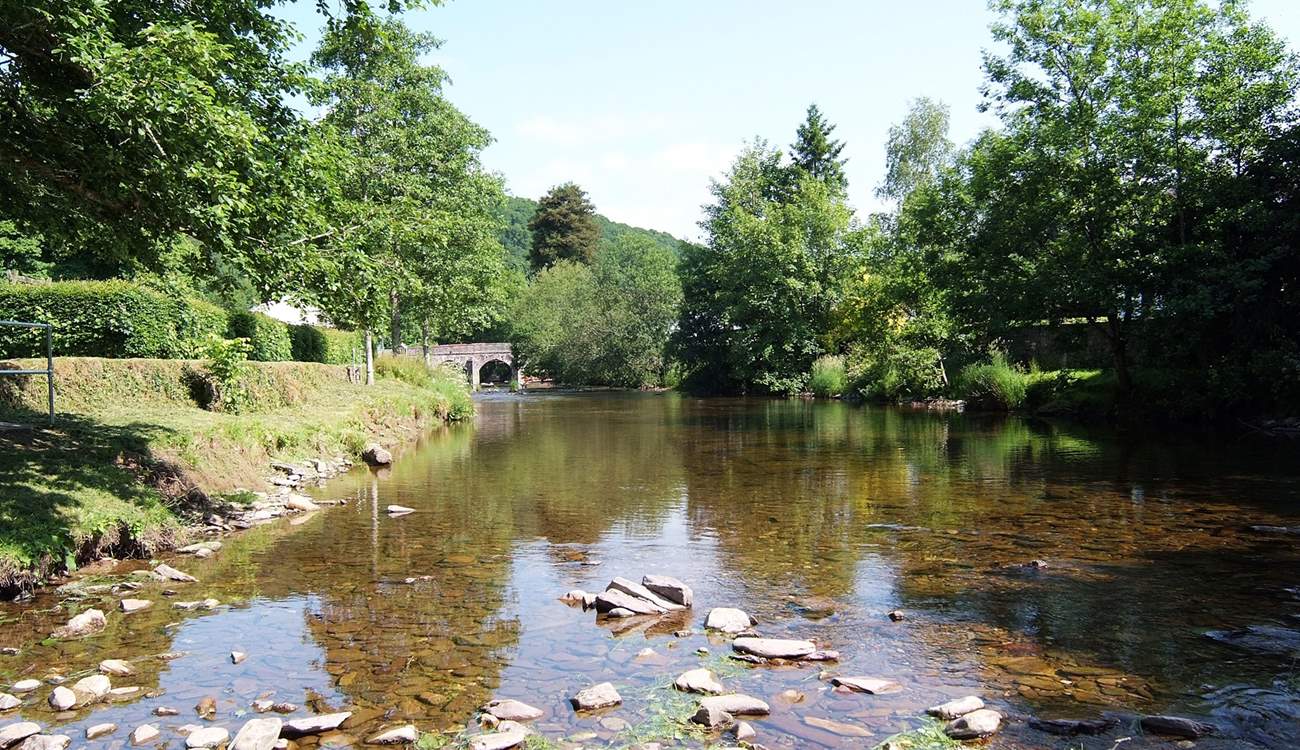 The captivating Exmoor scenery is so pretty - this is the river Barle at Dulverton.