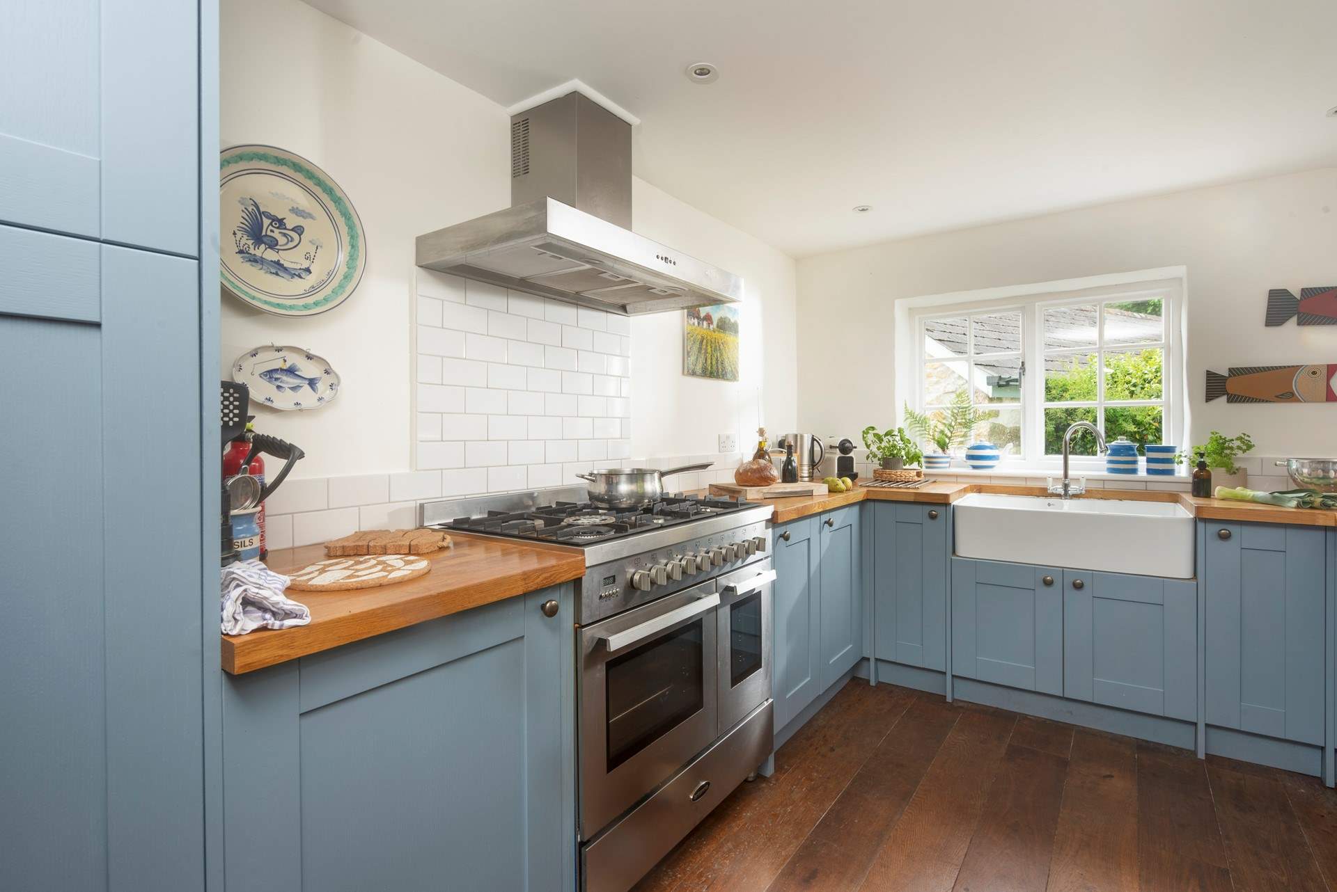 This kitchen is adjacent to the dining-area, giving a social vibe.
