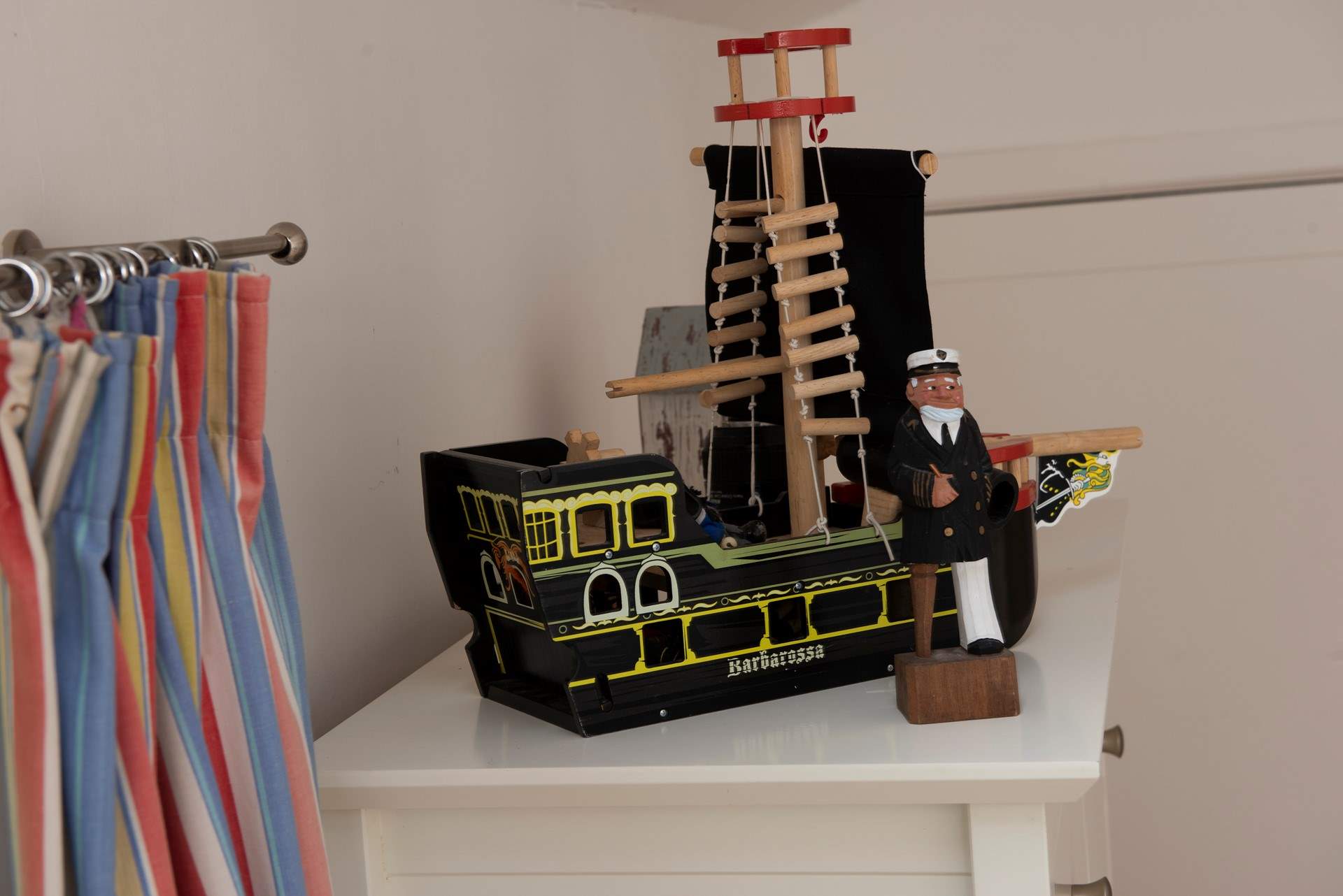 Lovely touches in this playful bedroom.