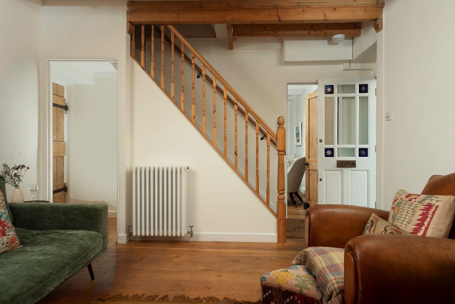 Take care on the steep staircase.