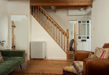 Take care on the steep staircase.