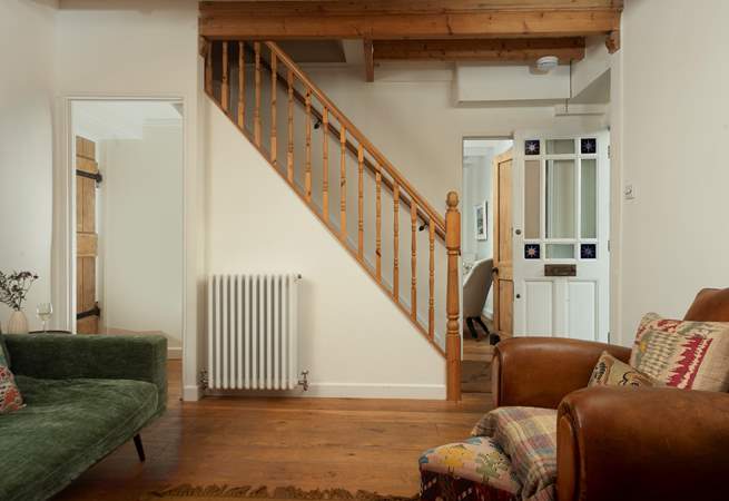 Take care on the steep staircase.