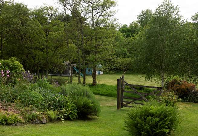 There is a stream that trickles nearby and a neighbouring pony you can sometimes glimpse through the thicket.